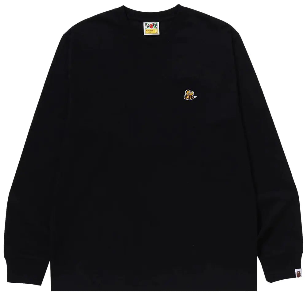 BAPE Bee One Point Long-Sleeve Tee 'Black'