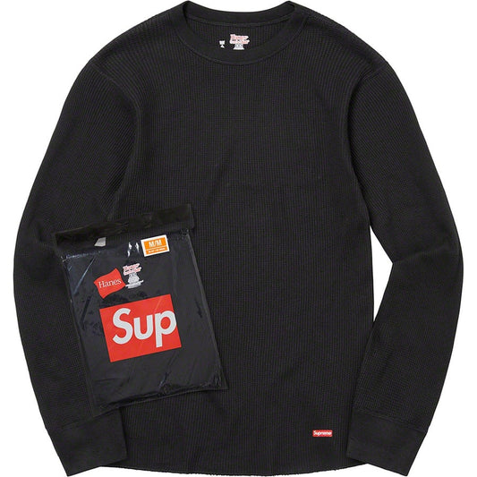 Supreme Hanes Thermal Crew 'Black' (1 Pack)