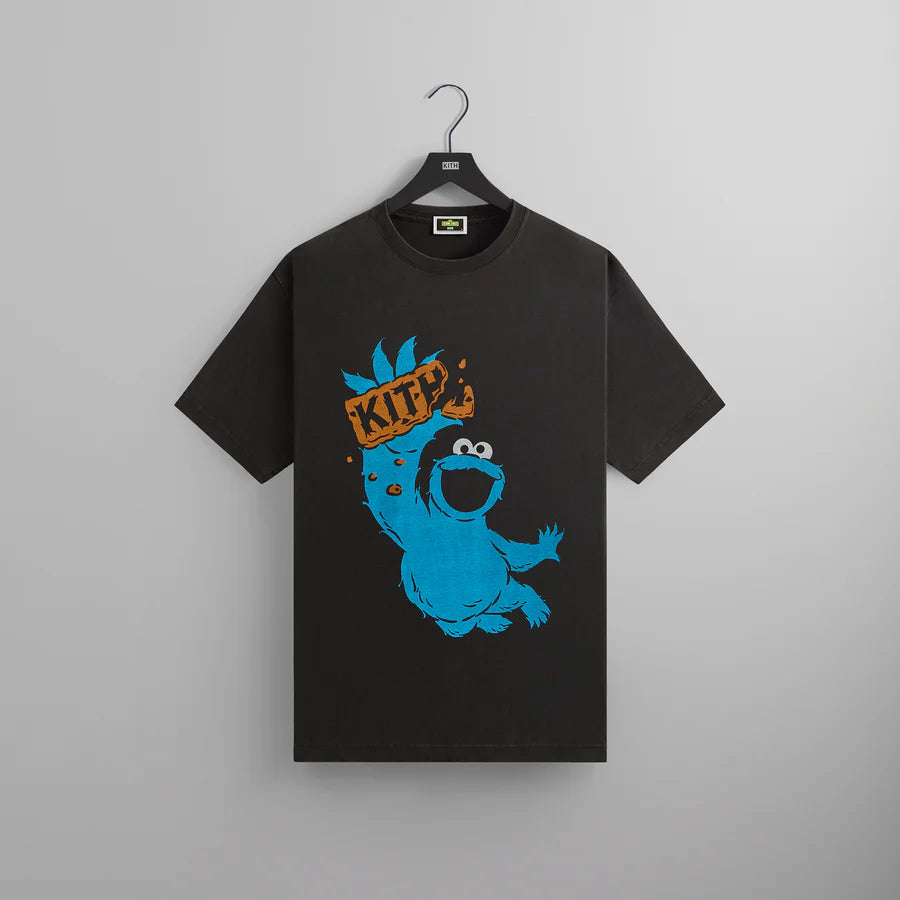 Kith for Sesame Street Cookie Monster Vintage Tee 'Black'