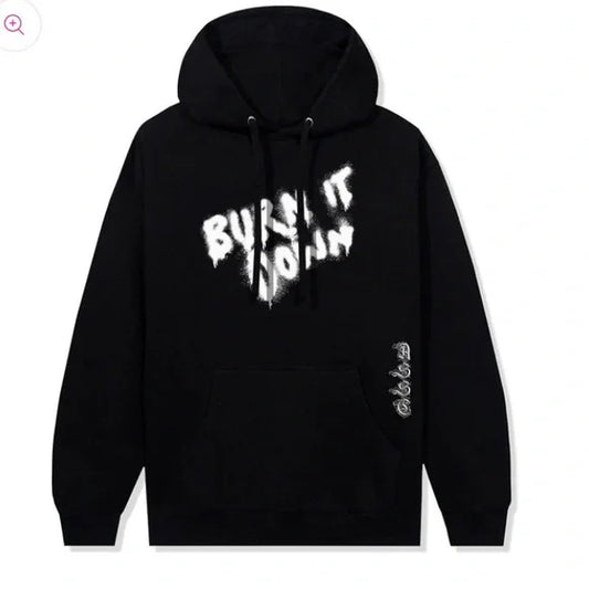 Anti Social Social Club Burn It Down Hoodie 'Black'